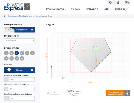 Website preview 2d configurator