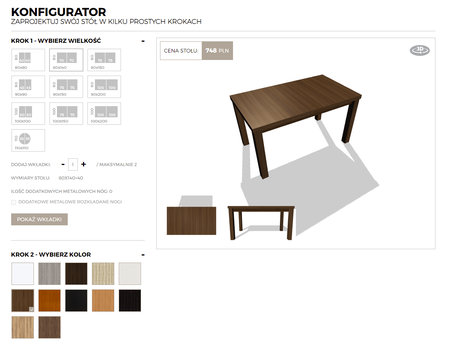 Website preview 3d configurator